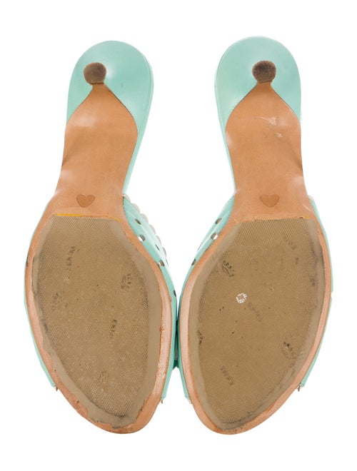 Moschino Leather Printed Slides