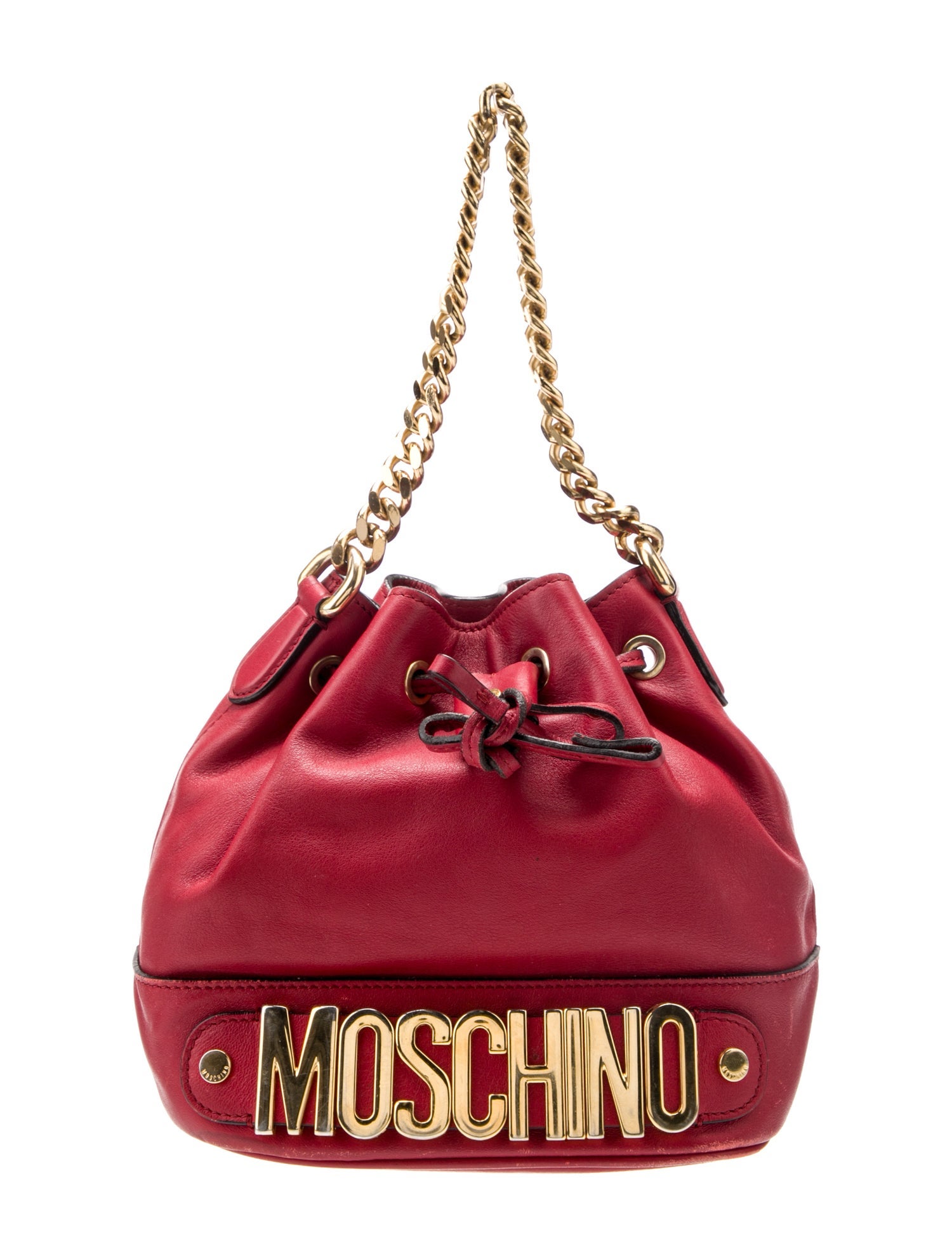 Moschino Leather Top Handle Bag