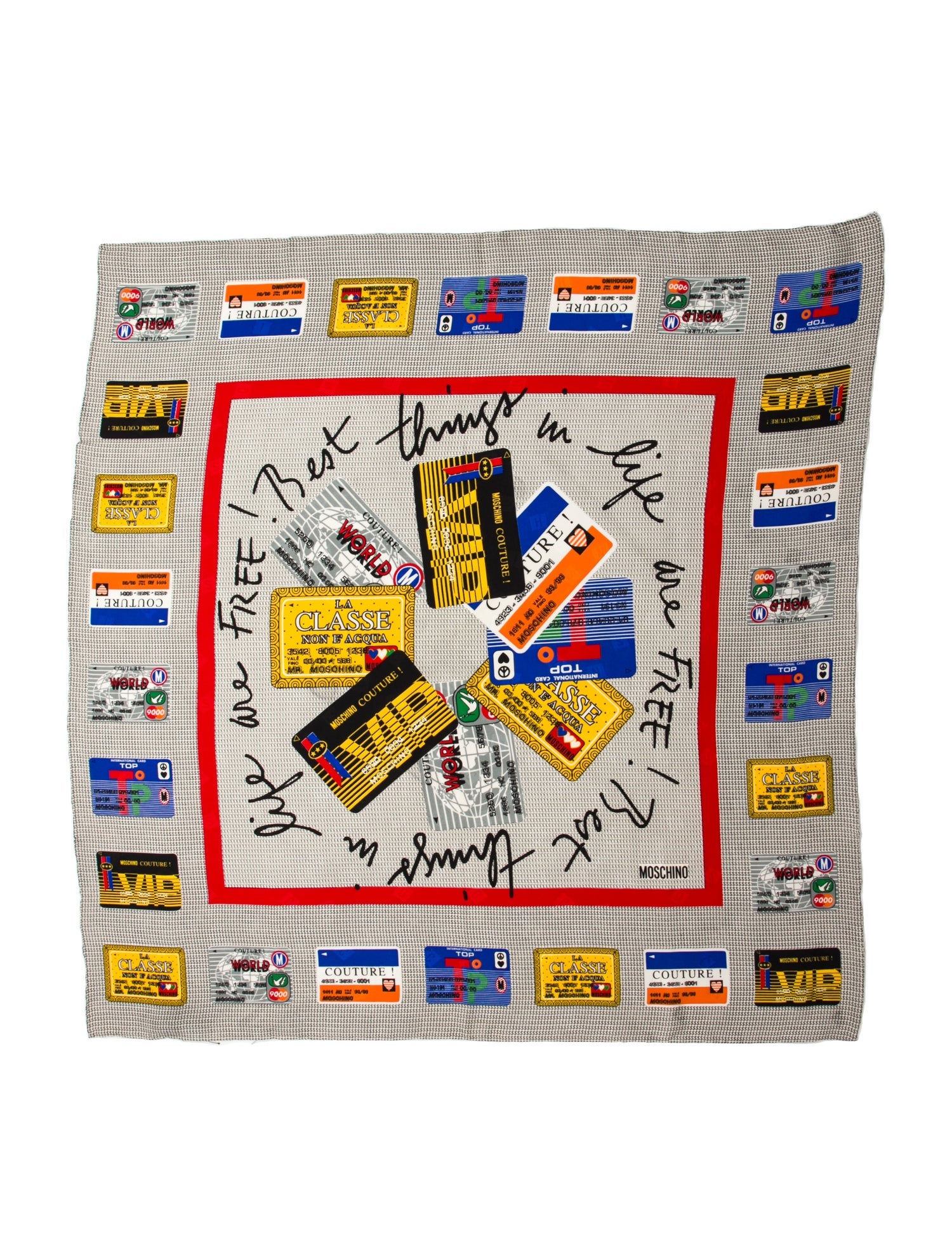 Moschino Silk Printed Scarf