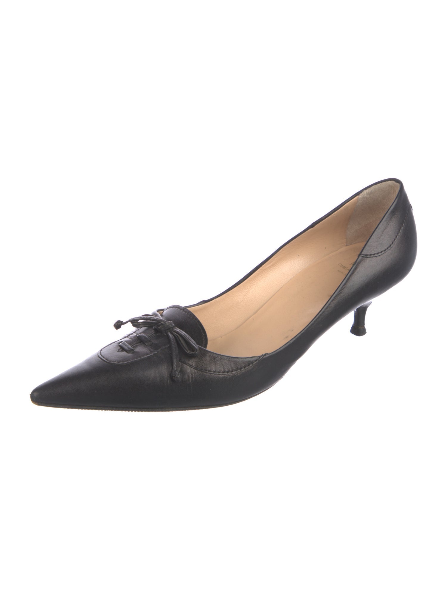 Moschino Leather Animal Print Pumps