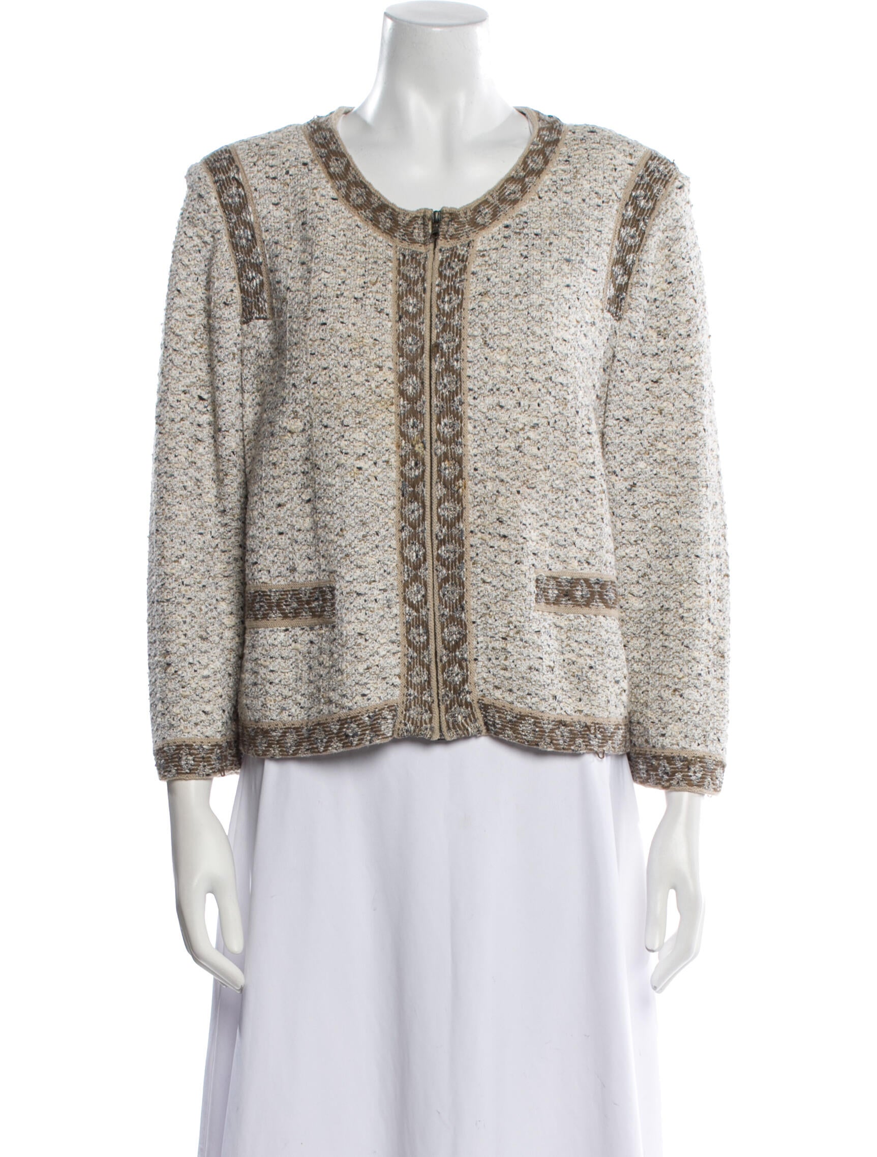 St. John Tweed Pattern Evening Jacket