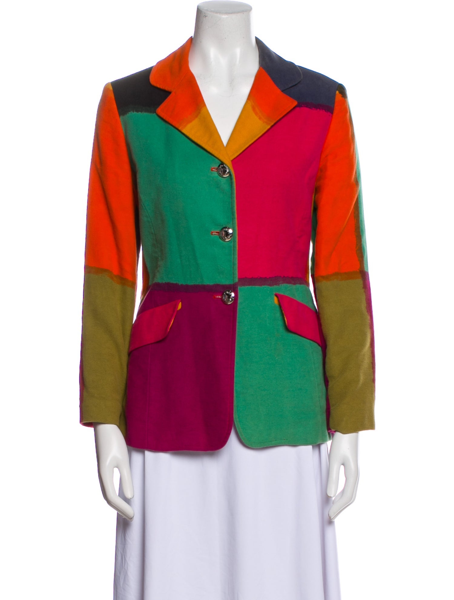 Moschino Colorblock Pattern Blazer