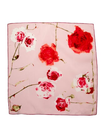 Moschino Silk Floral Print Scarf
