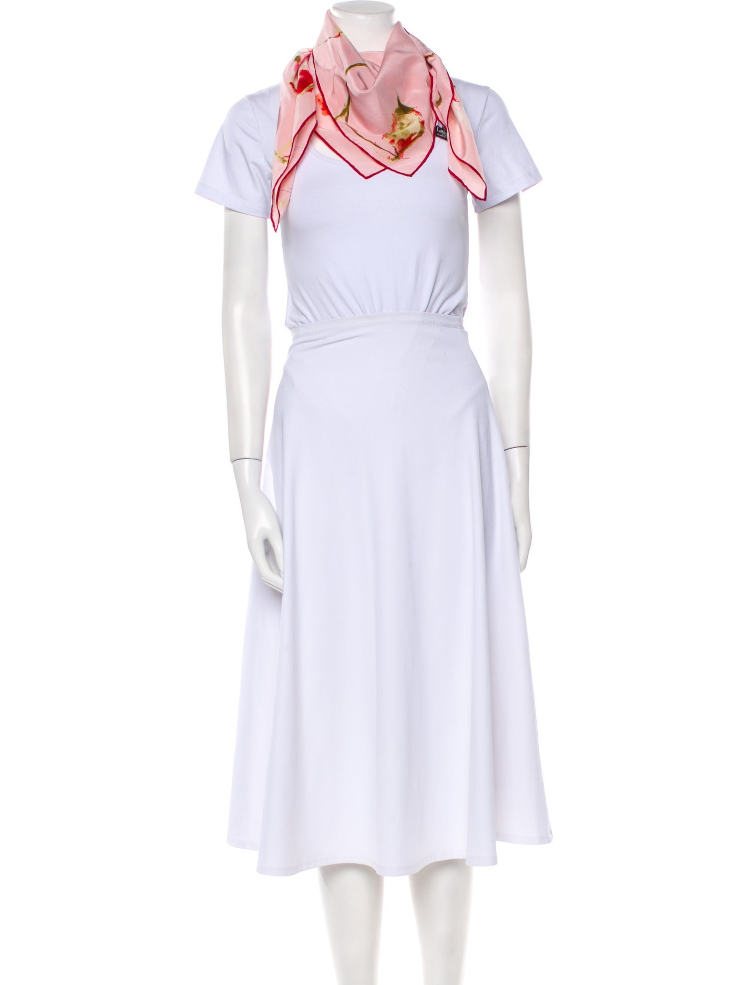 Moschino Silk Floral Print Scarf