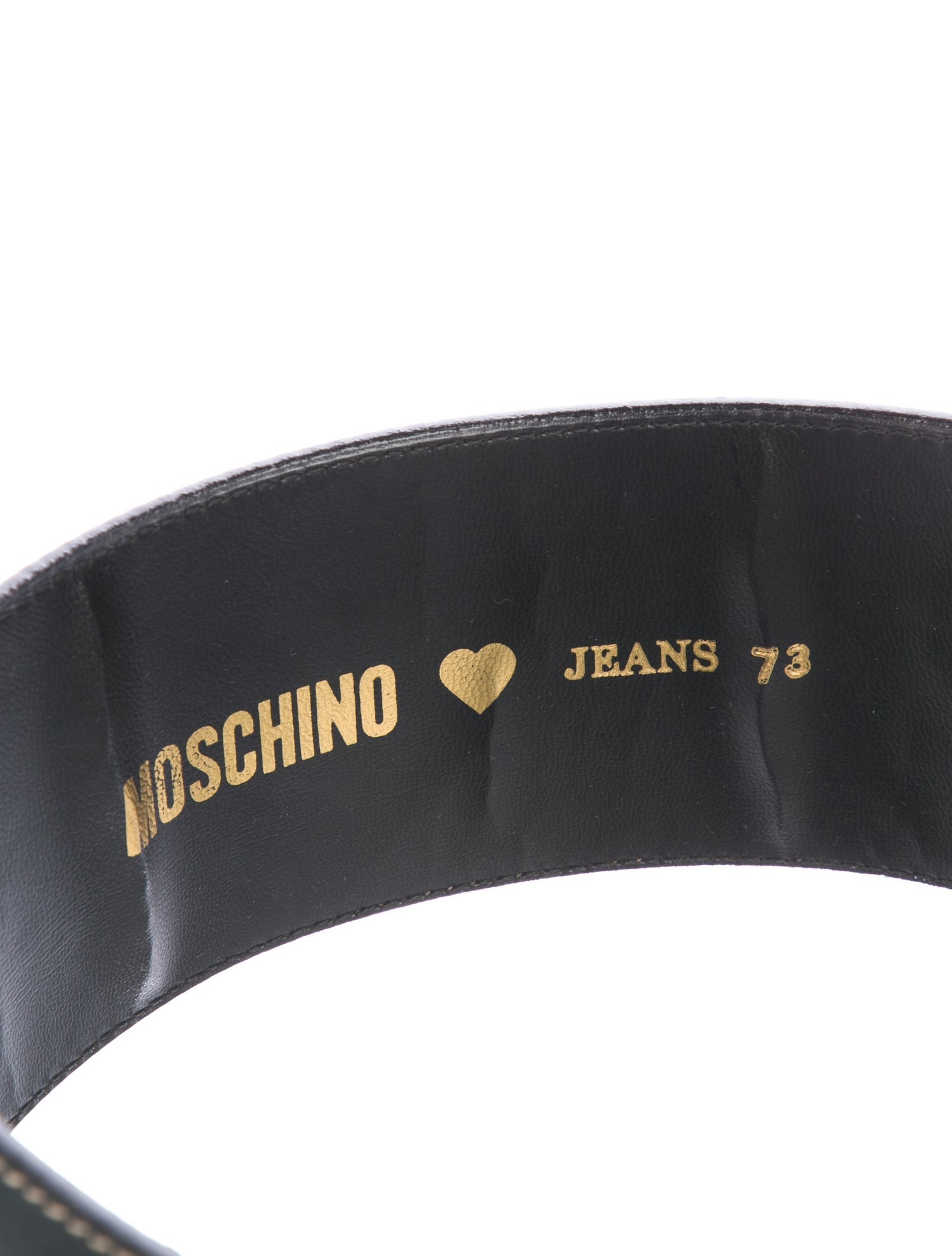 Moschino Wide Leather Waist Belt