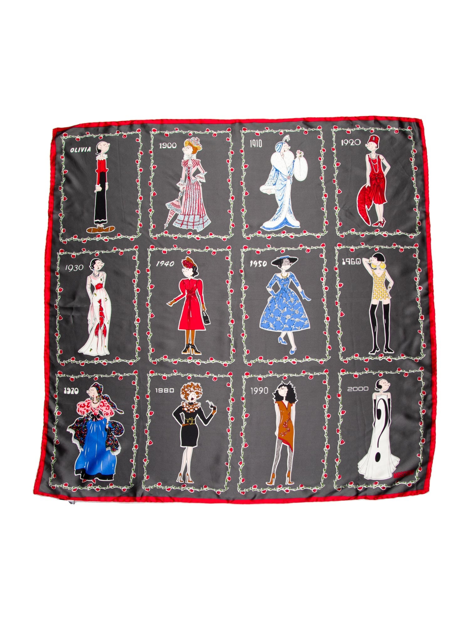 Moschino Silk Printed Scarf