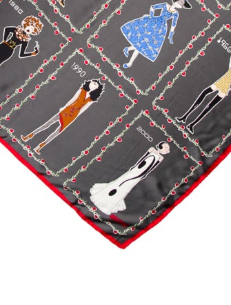 Moschino Silk Printed Scarf