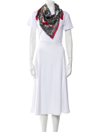 Moschino Silk Printed Scarf