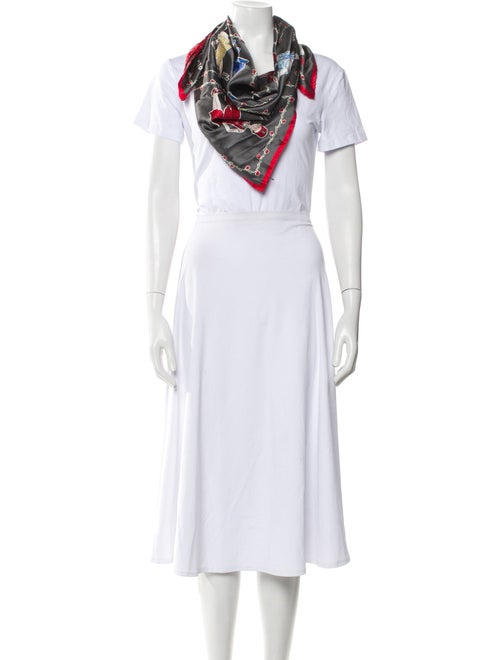 Moschino Silk Printed Scarf