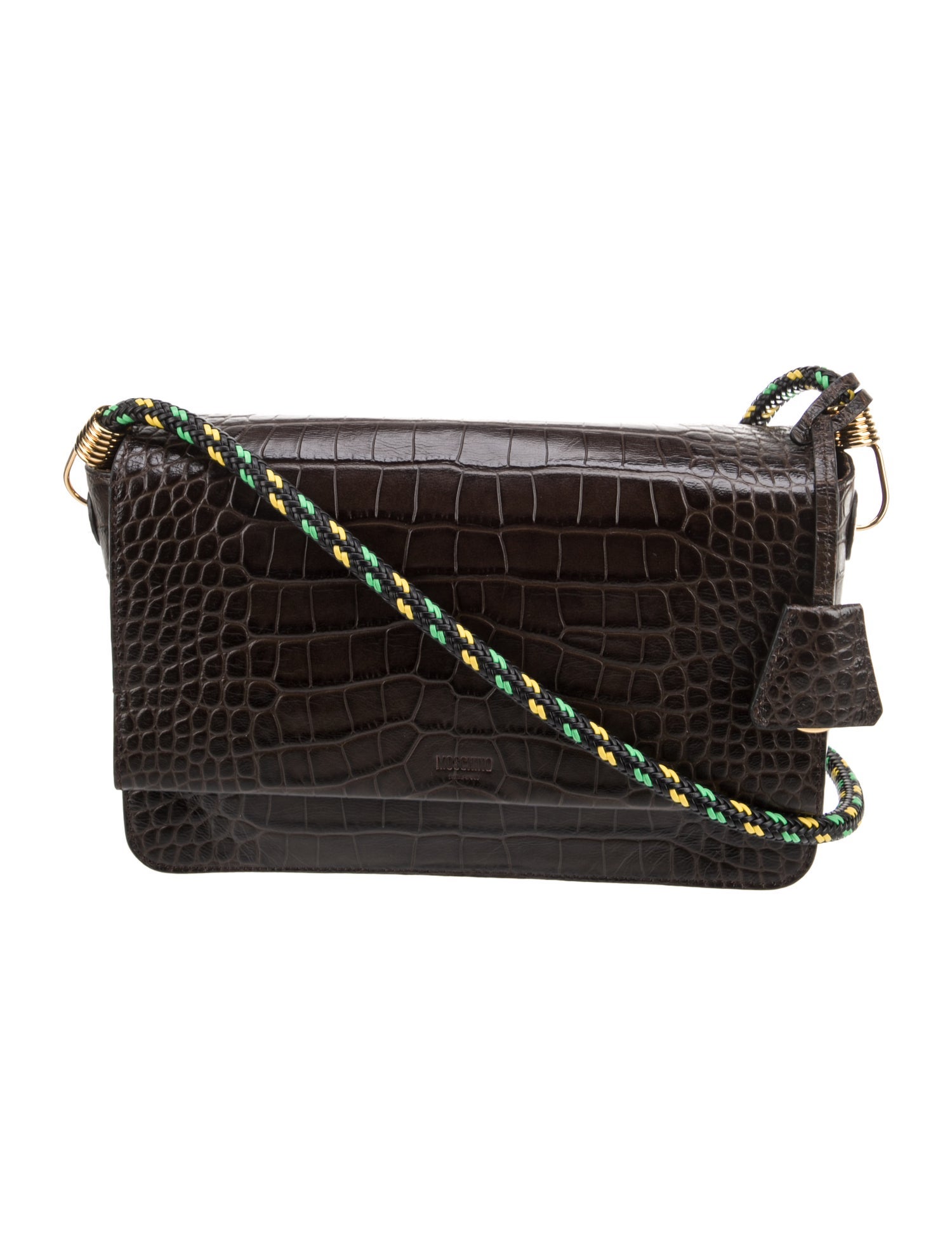 Moschino Embossed Leather Crossbody Bag