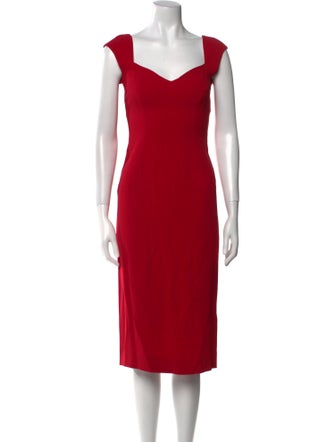 Moschino Square Neckline Midi Length Dress