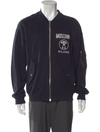 Moschino Graphic Print V-Neck Sweatshirt