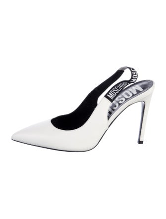 Moschino Leather Slingback Pumps