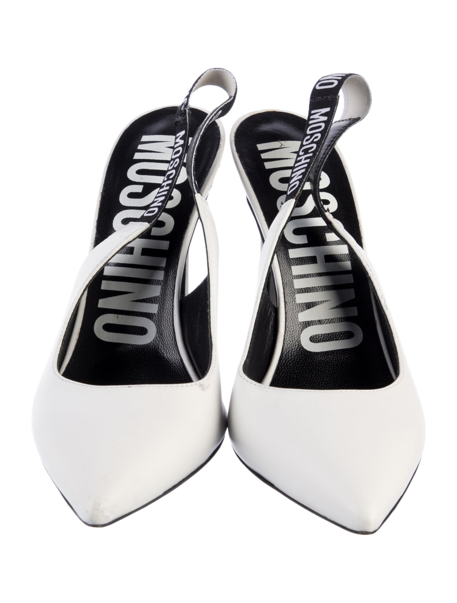 Moschino Leather Slingback Pumps