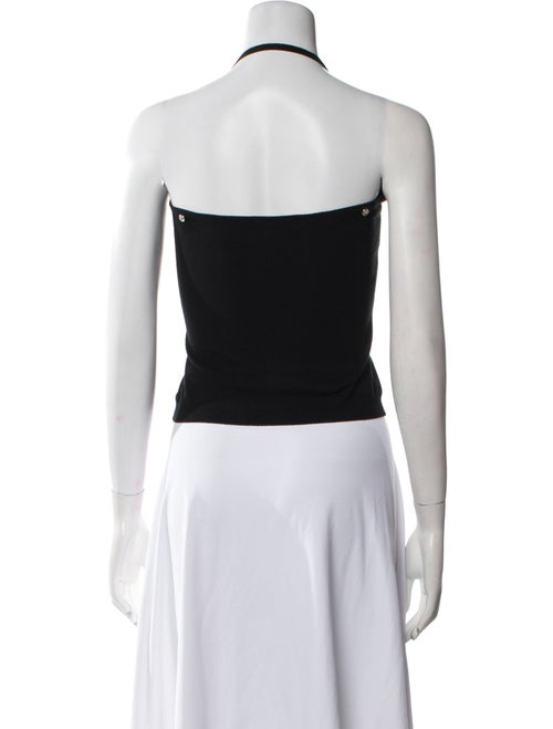 Moschino Halterneck Sleeveless Crop Top