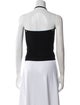Moschino Halterneck Sleeveless Crop Top