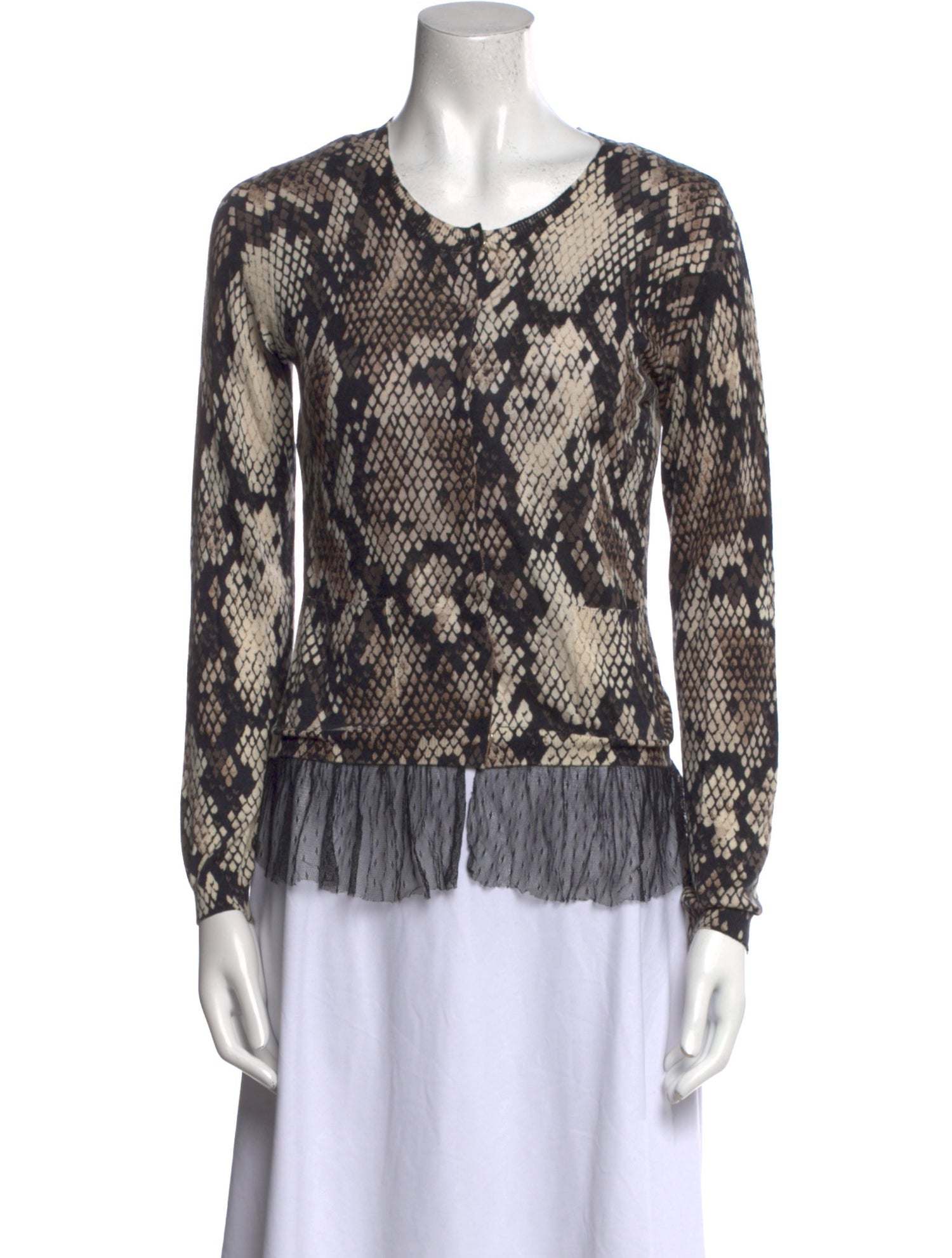 Moschino Cheap and Chic Silk Animal Print Sweater