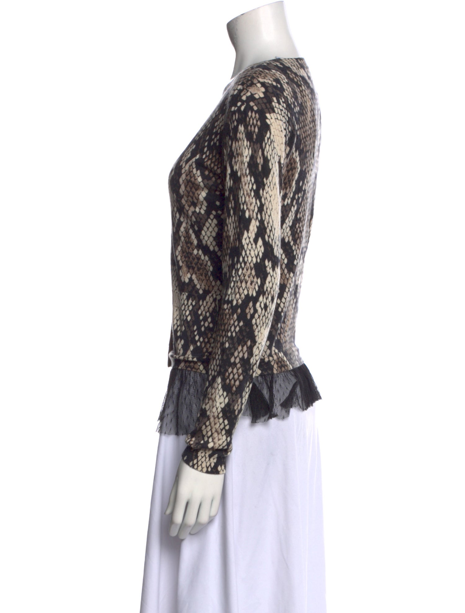 Moschino Cheap and Chic Silk Animal Print Sweater