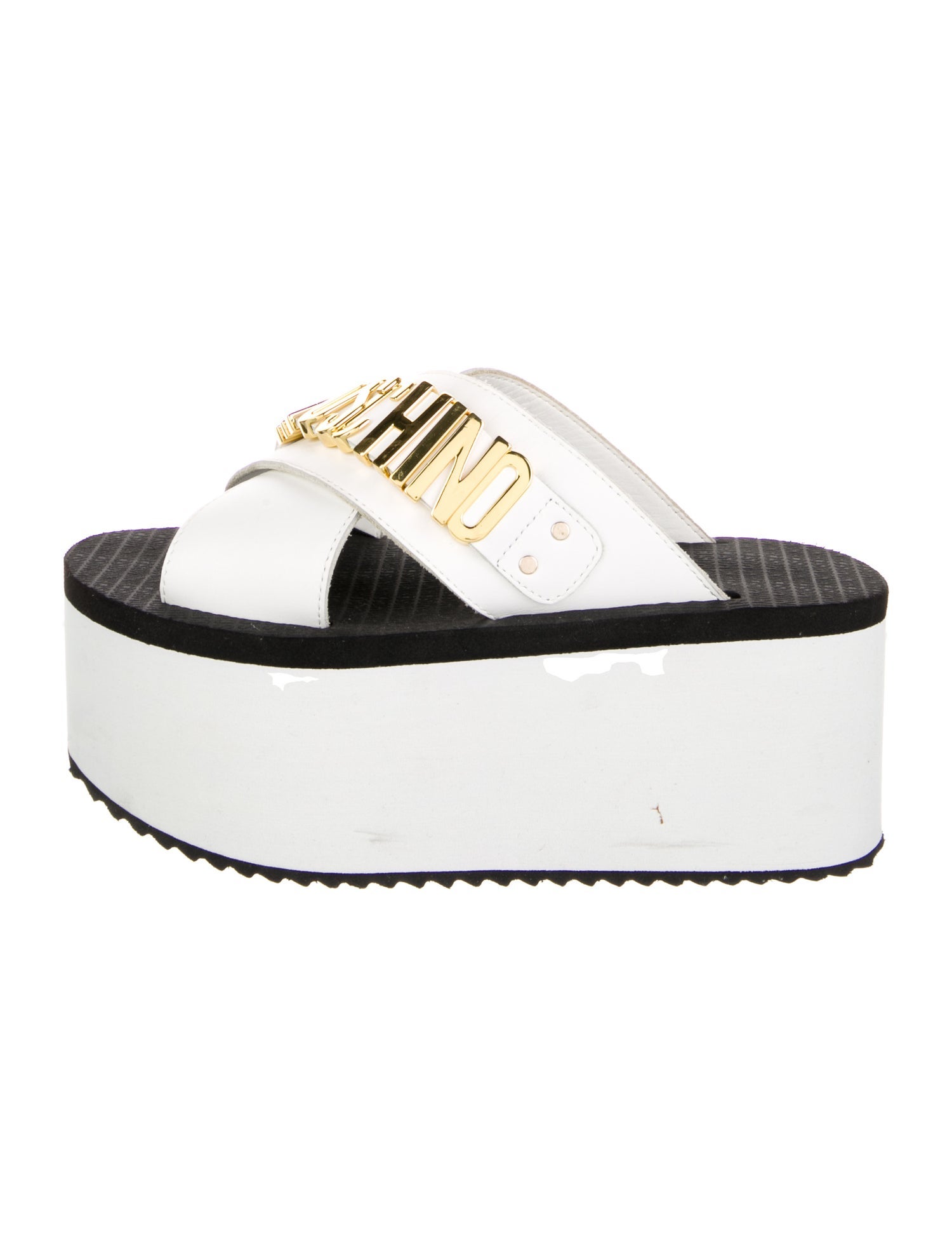 Moschino Leather Slides