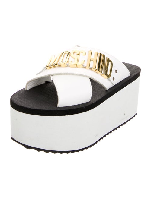Moschino Leather Slides