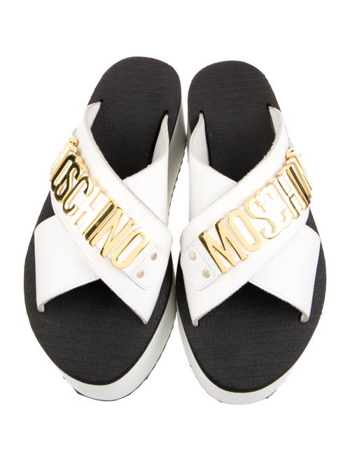 Moschino Leather Slides