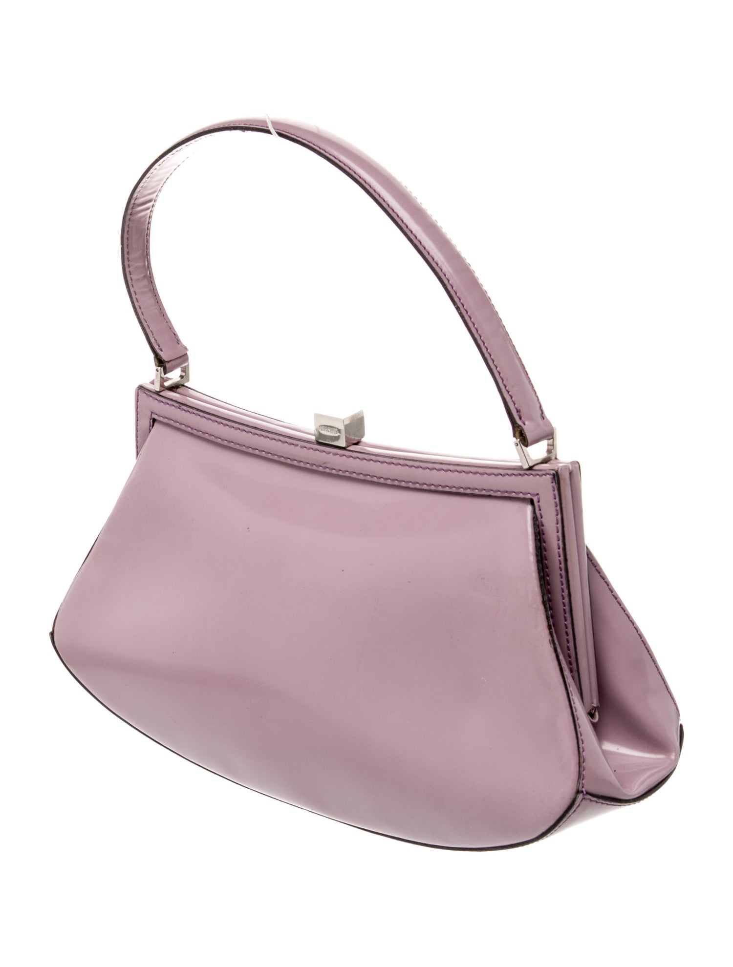 Moschino Patent Leather Top Handle Bag