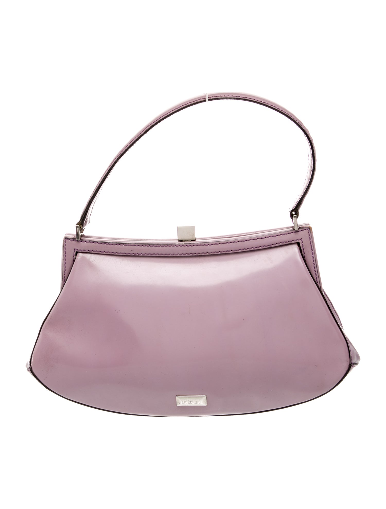 Moschino Patent Leather Top Handle Bag