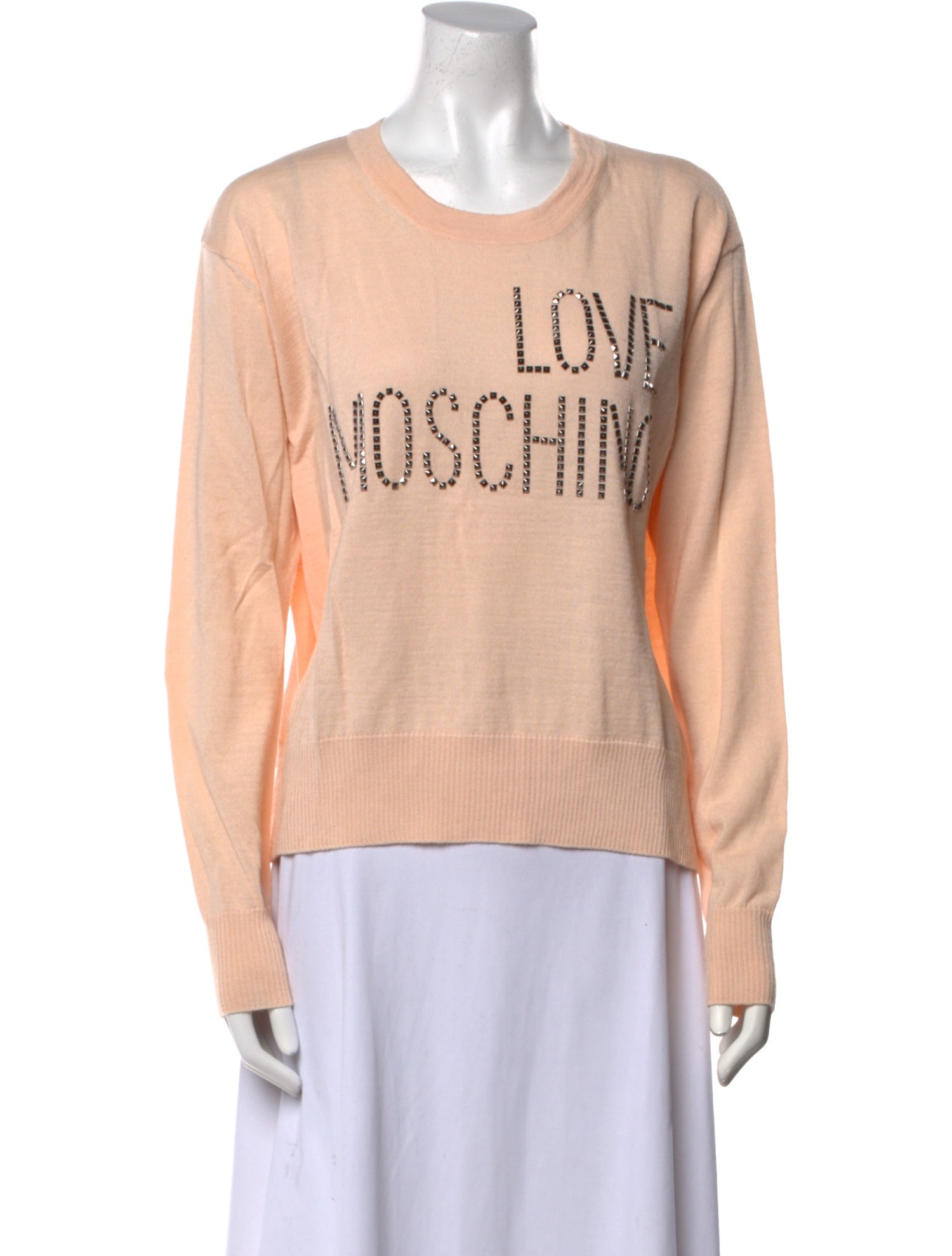 Moschino Virgin Wool Graphic Print Sweater