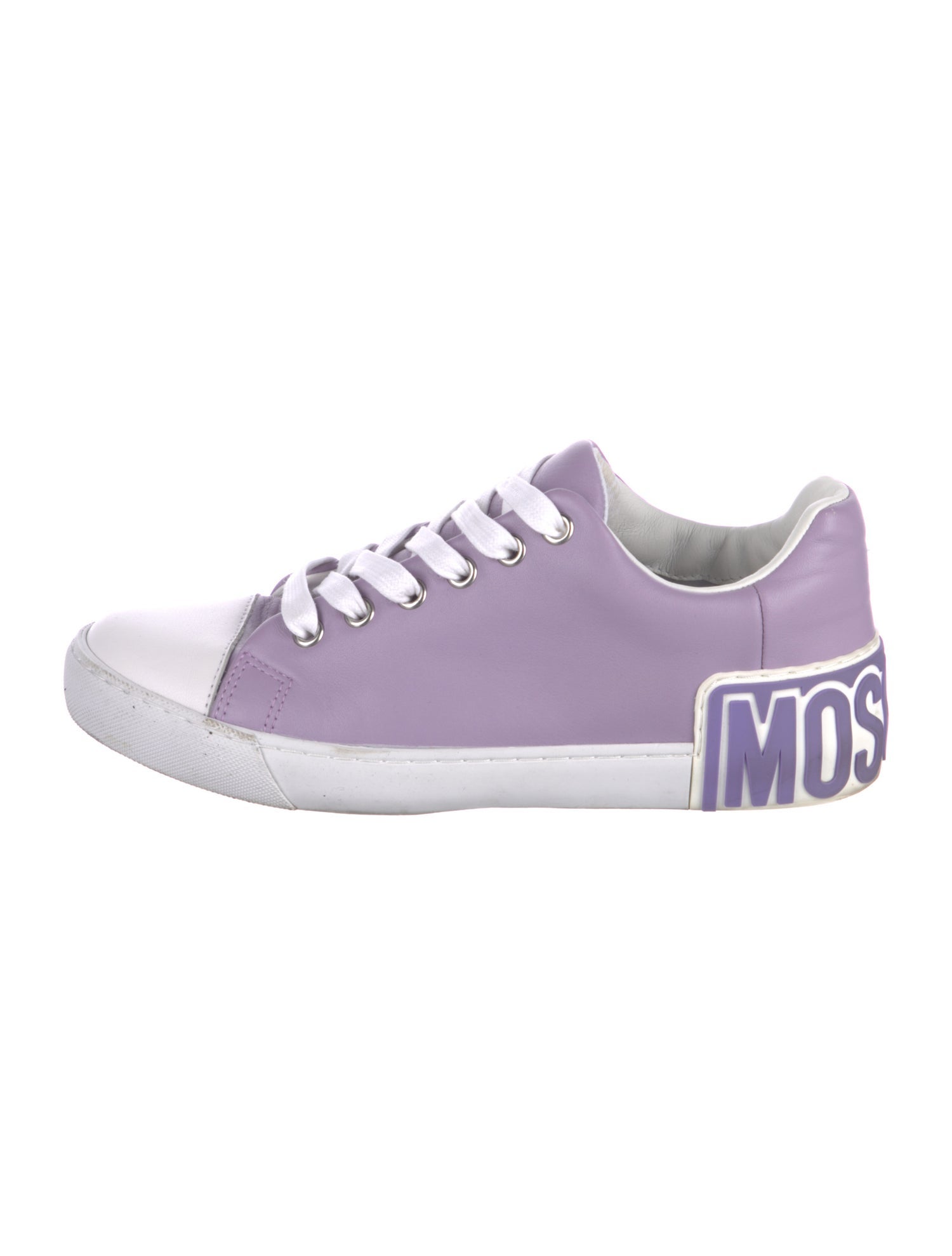 Moschino Signature Logo Leather Sneakers