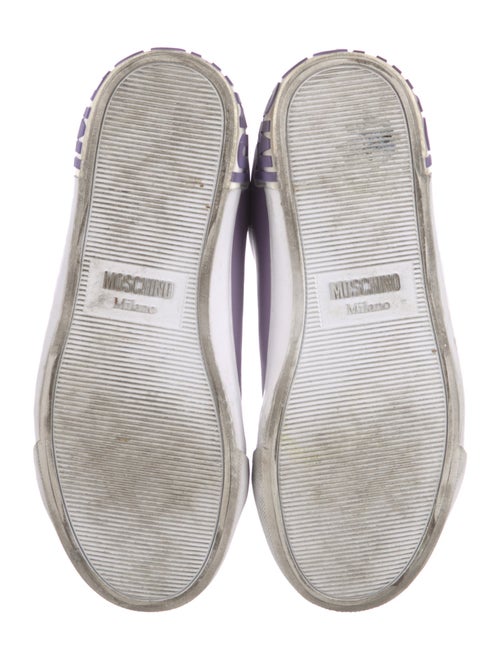 Moschino Signature Logo Leather Sneakers