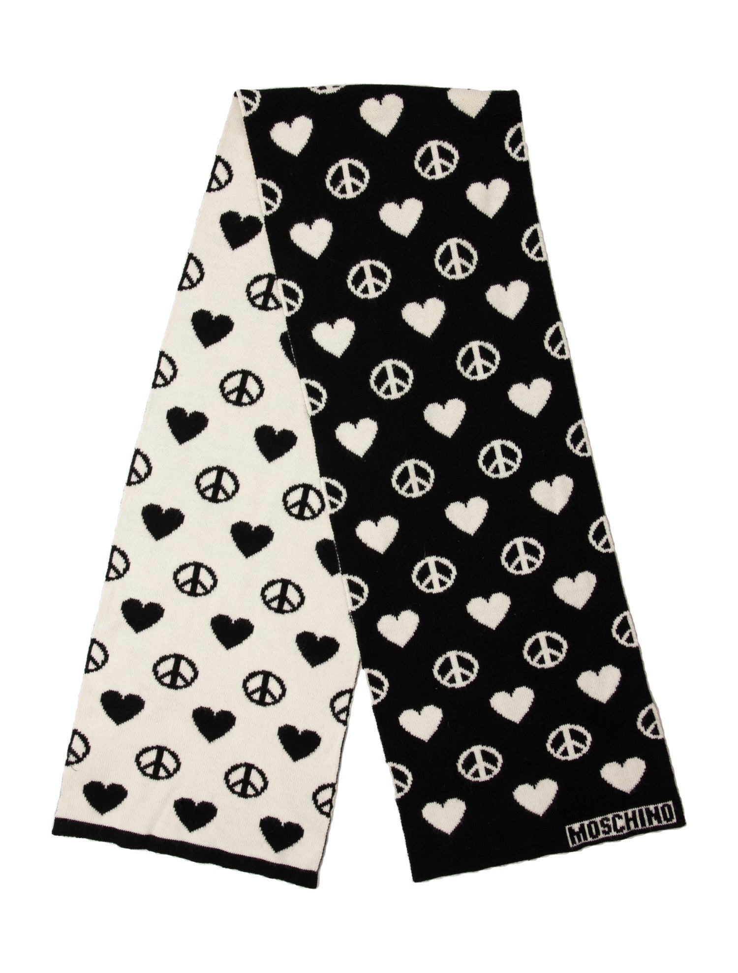 Moschino Merino Wool Printed Scarf