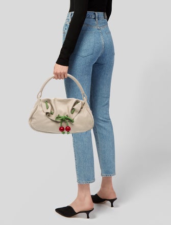 Moschino Jeans Leather Top Handle Bag