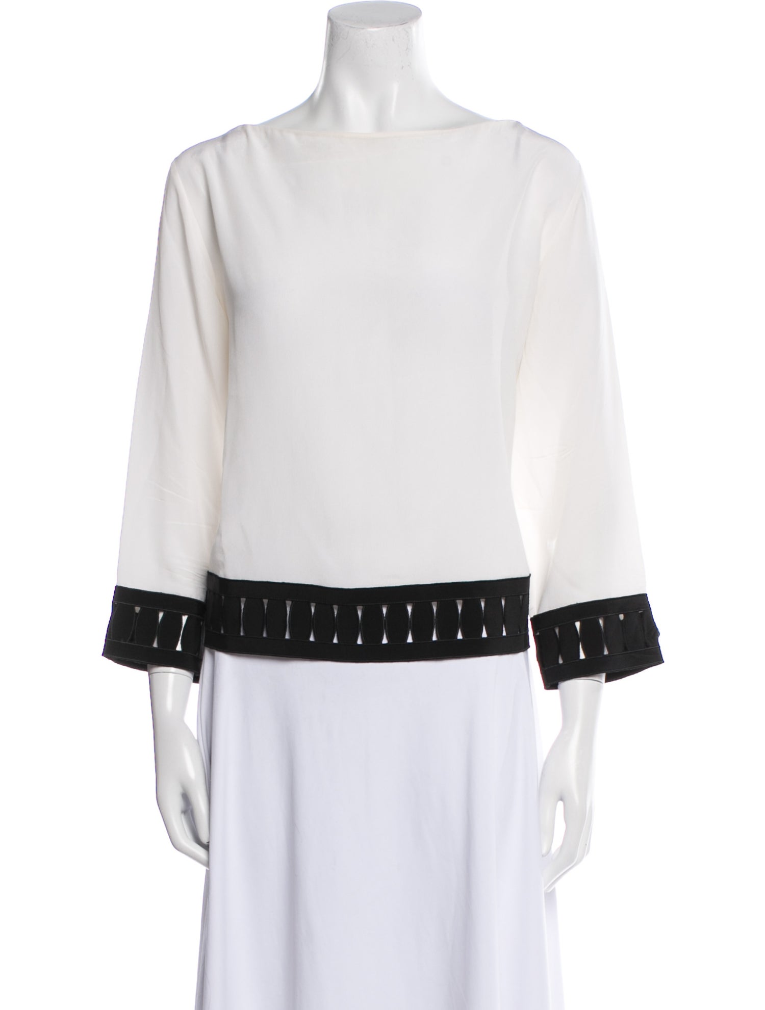 Moschino Silk Bateau Neckline Top