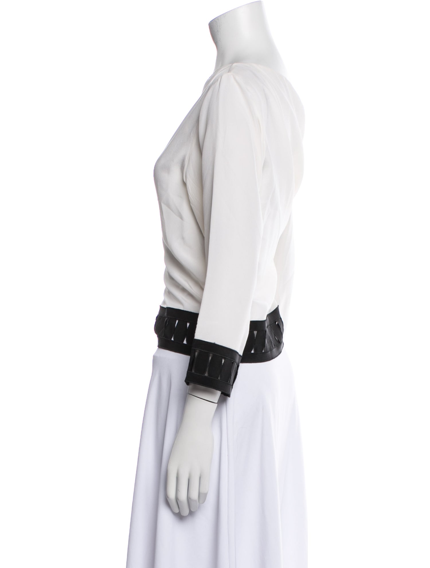 Moschino Silk Bateau Neckline Top