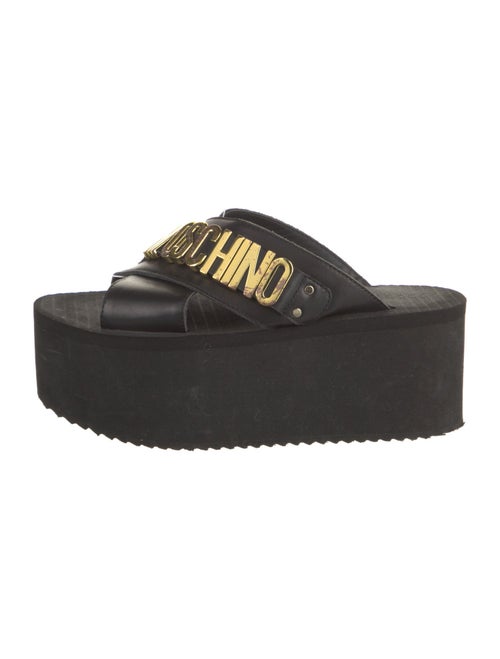 Moschino Leather Slides