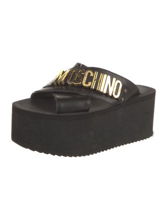 Moschino Leather Slides
