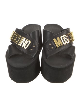 Moschino Leather Slides