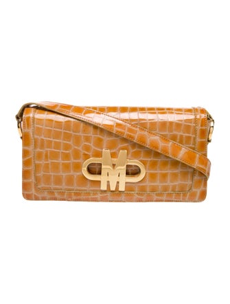 Moschino Embossed Leather Shoulder Bag