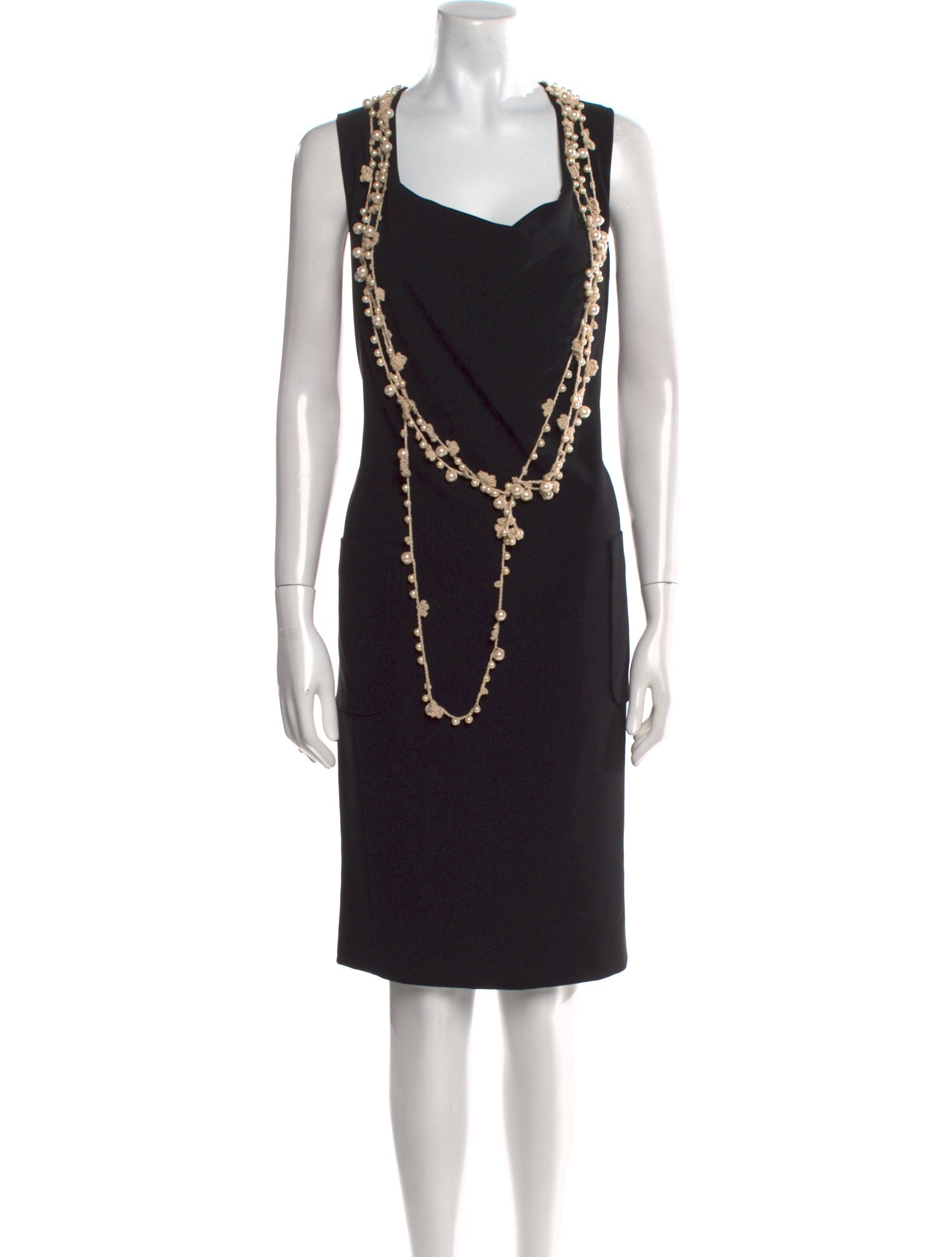 Moschino V-Neck Knee-Length Dress