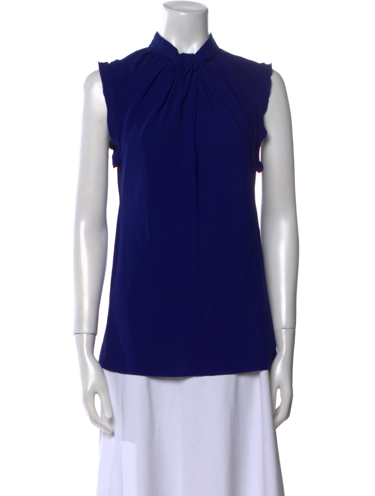 Moschino Silk Mock Neck Blouse