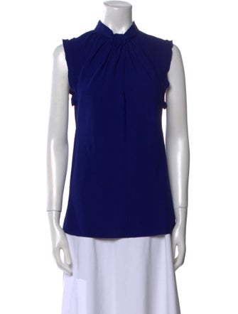 Moschino Silk Mock Neck Blouse