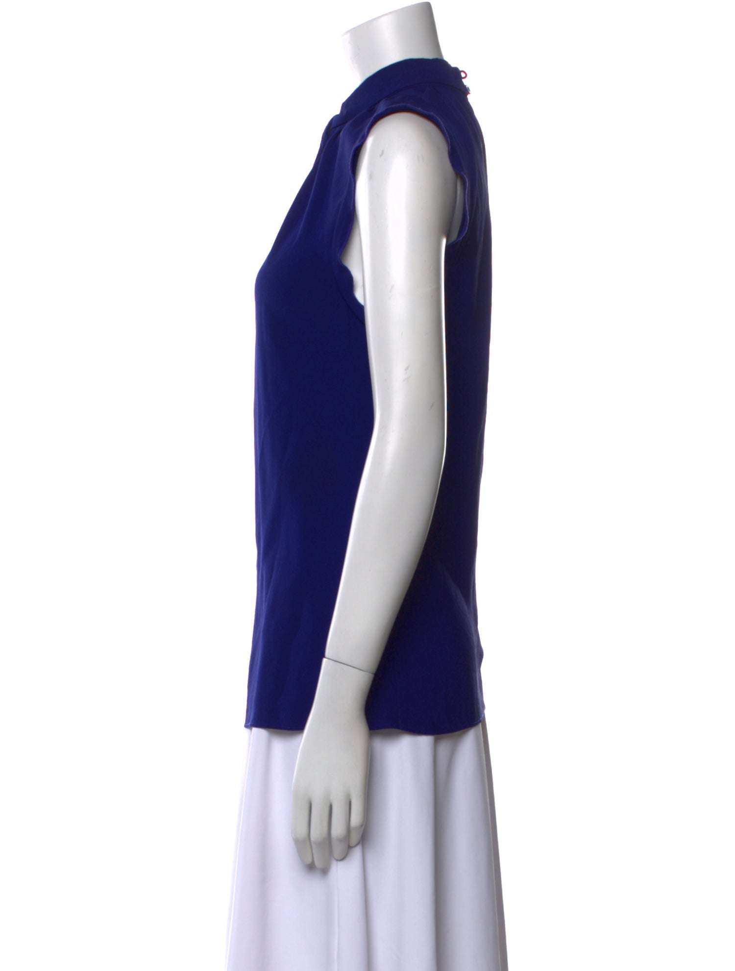 Moschino Silk Mock Neck Blouse