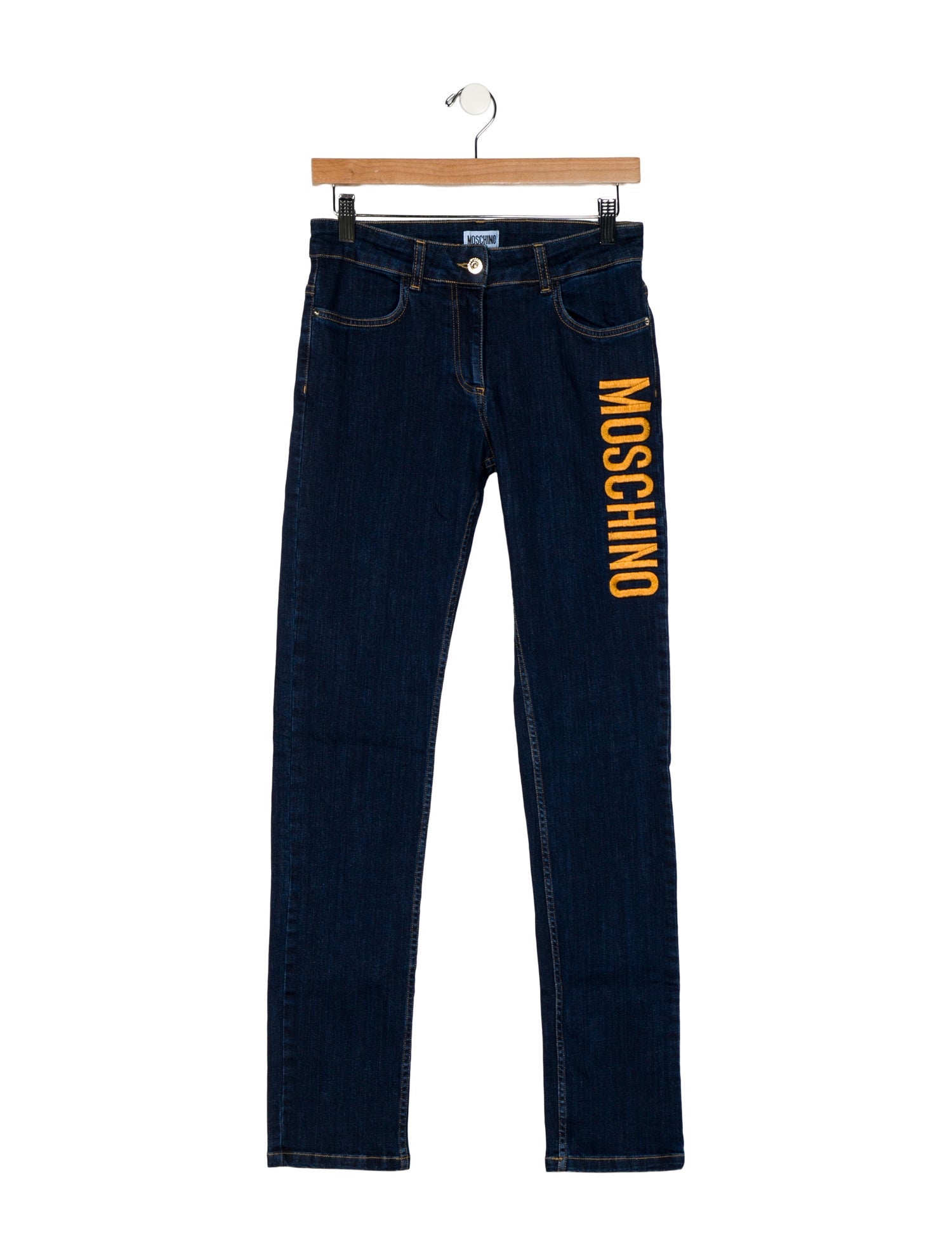 Moschino Mid-Rise Straight Leg Jeans