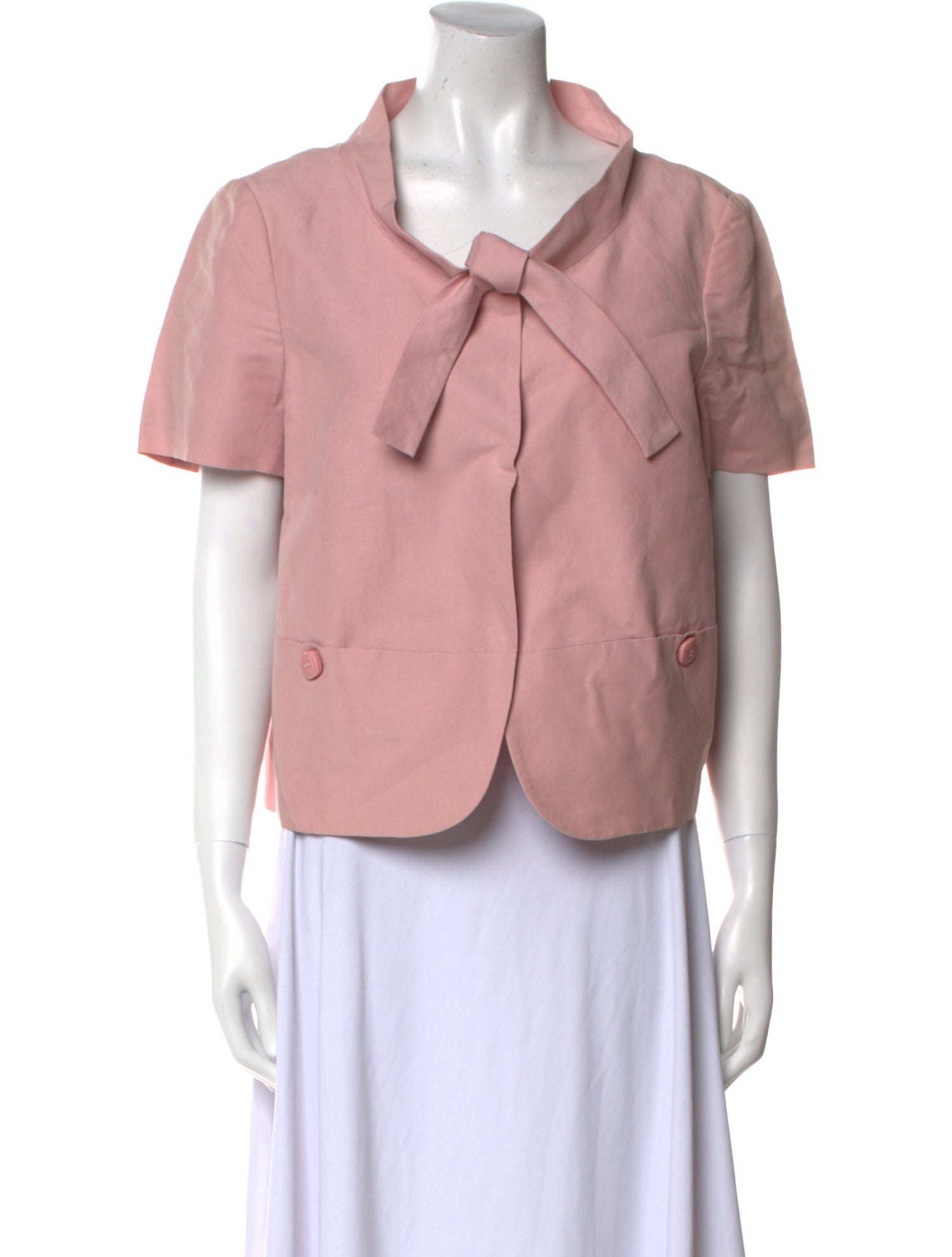 Moschino Cowl Neck Short Sleeve Blouse