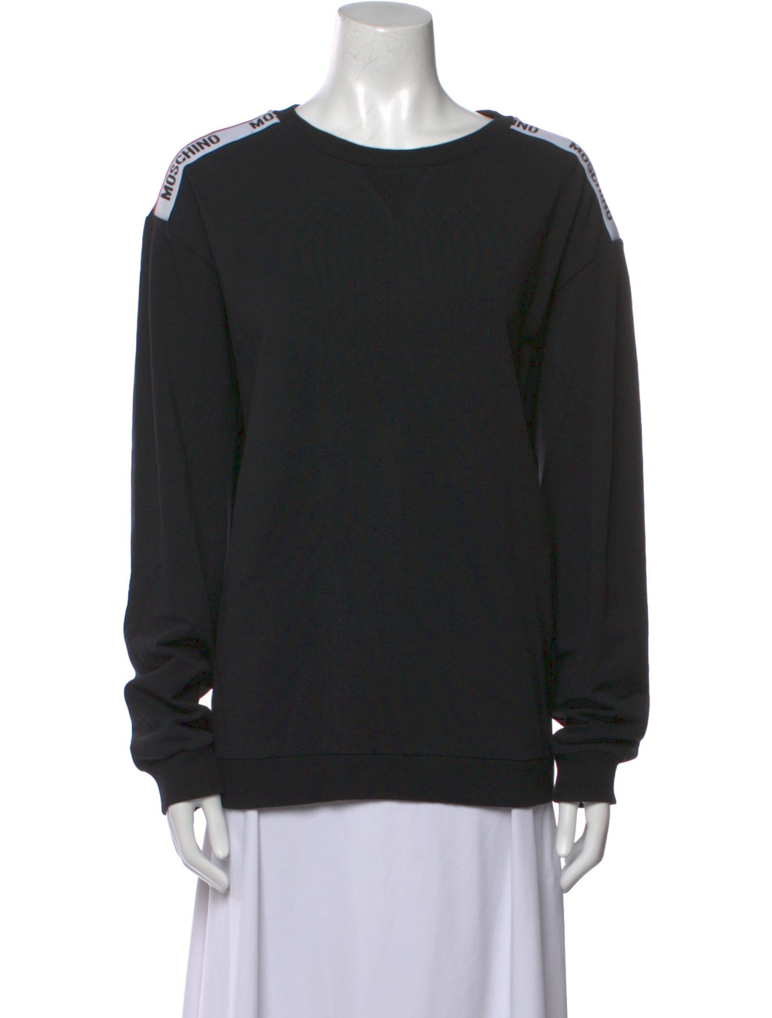 Moschino Bateau Neckline Long Sleeve Sweatshirt