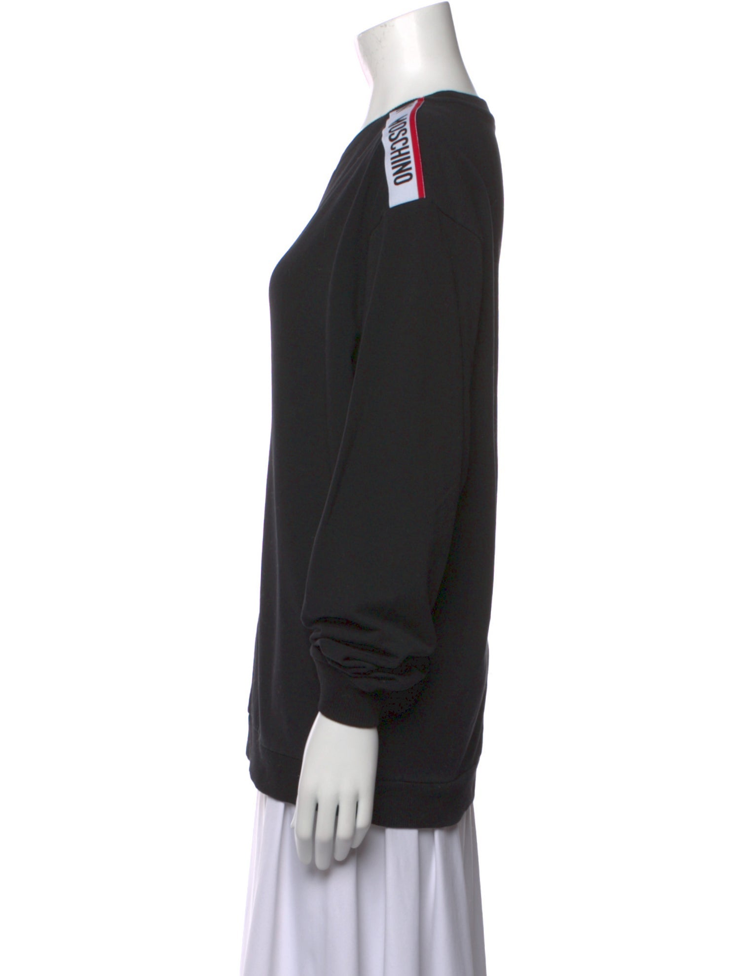 Moschino Bateau Neckline Long Sleeve Sweatshirt