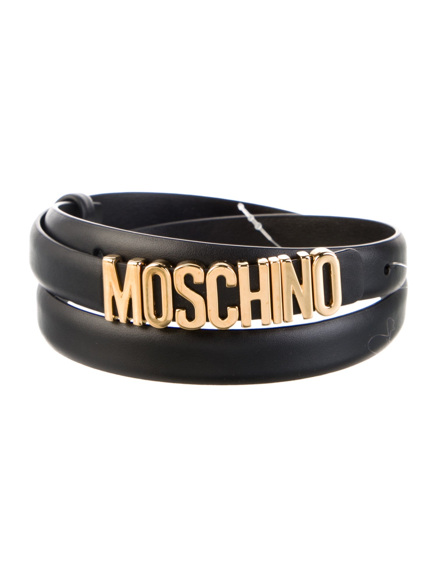 Moschino Skinny Leather Waist Belt