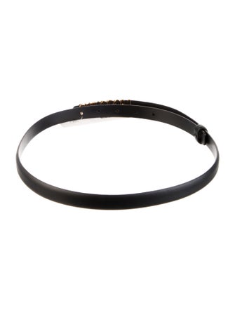 Moschino Skinny Leather Waist Belt