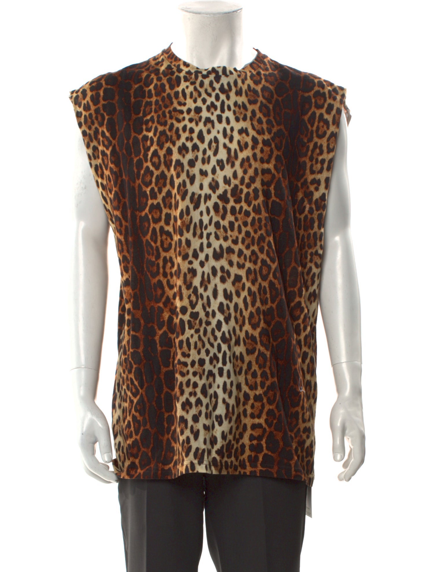 Moschino Animal Print Crew Neck Tank