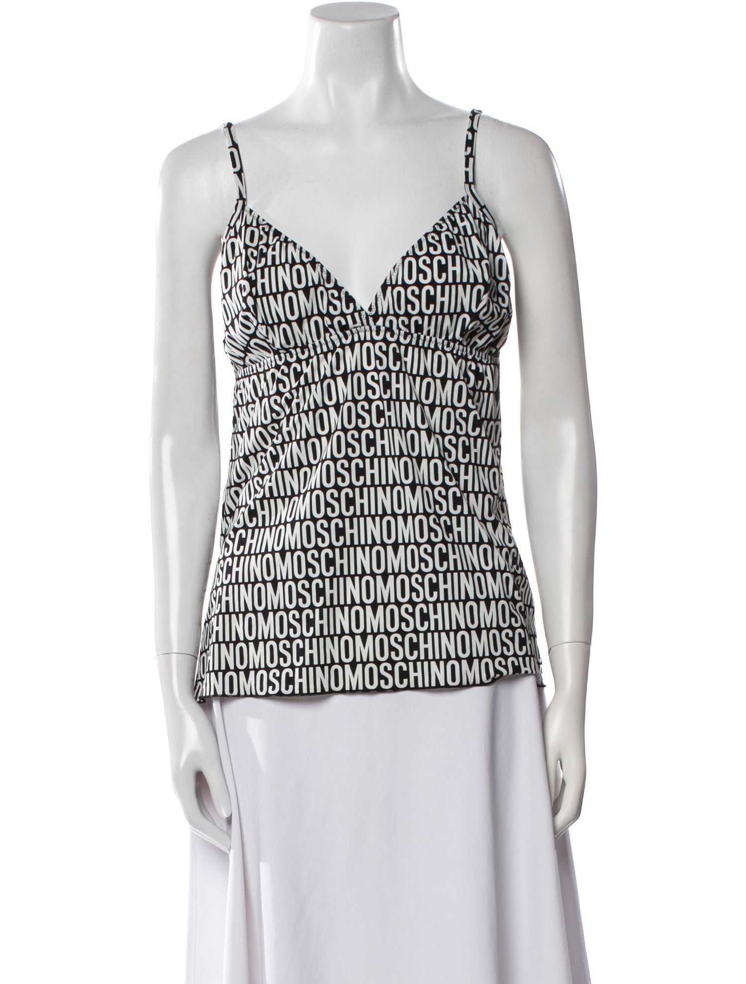 Moschino Printed V-Neck Top